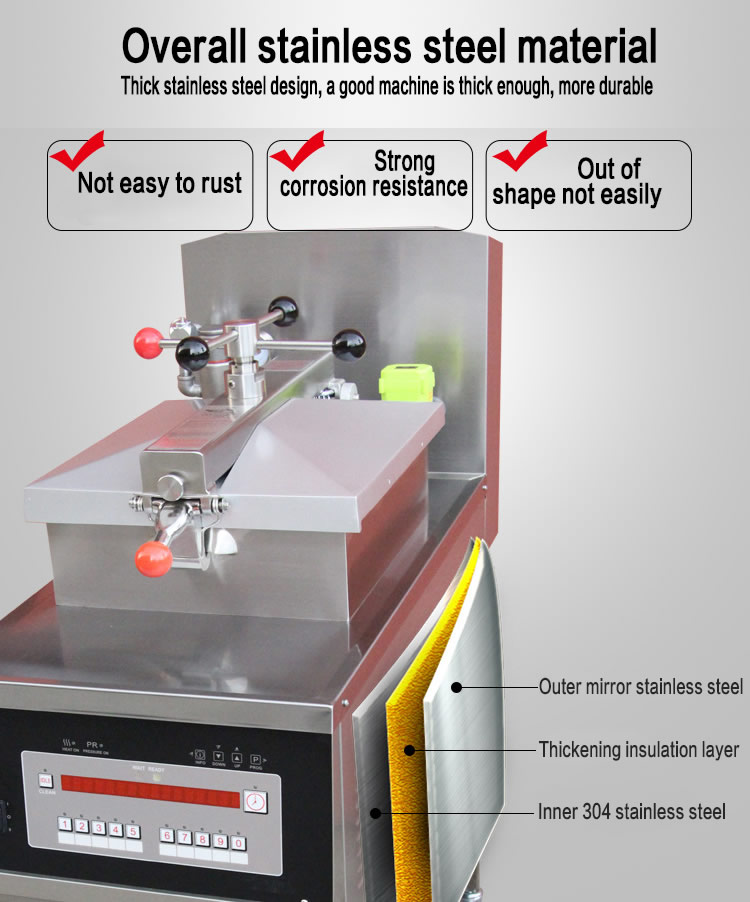 Automatic pressure frying furnace stainless steel frying machine